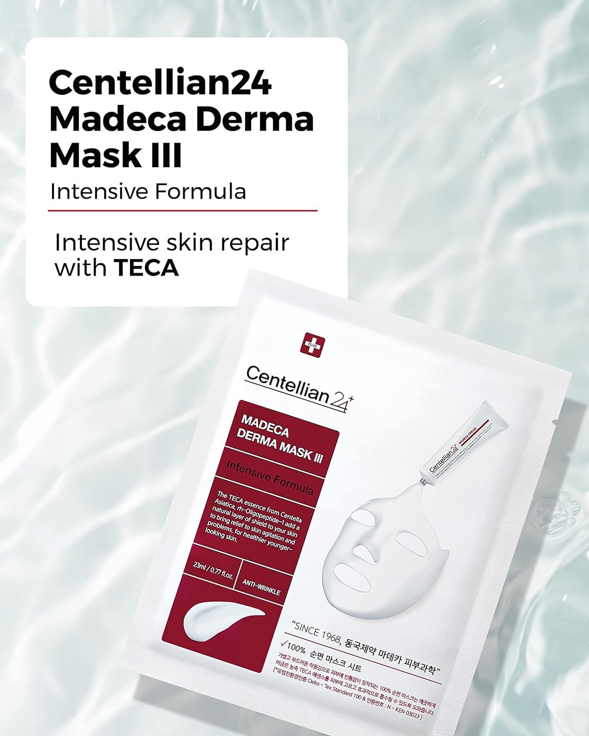 Centellian 24 Expert Serum Set (0.50 fl oz x 3) + Madeca Derma Intensive Face Mask (10pc) - Korean Skincare for Soothing, Hydration & Even Tone with Centella Asiatica, TECA & Madecassoside | Perfect for Daily Skincare Routine & Post-Treatment Recovery