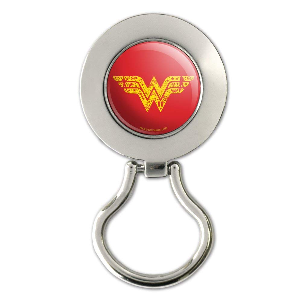 Wonder Woman Icons Logo Magnetic Metal Eyeglass & ID Badge Holder - Perfect for Superhero Fans, Office Professionals, and Comic Con Events
