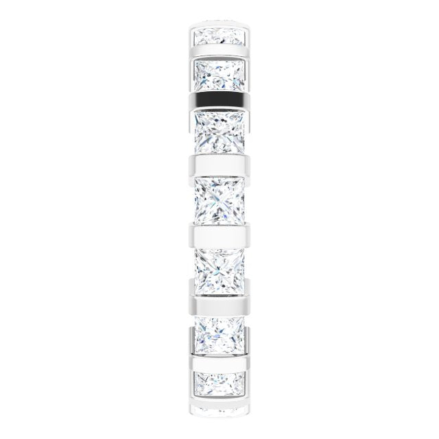 2.88 Carat Princess Cut Diamond Eternity Band Wedding Ring for Women - Perfect for Engagement, Anniversary & Special Occasions