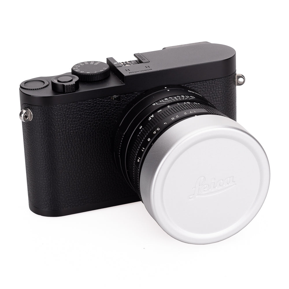Leica Q E49 Lens Cap - Premium Aluminum Lens Cover for Leica Q Camera - Silver - Perfect for Travel & Outdoor Photography