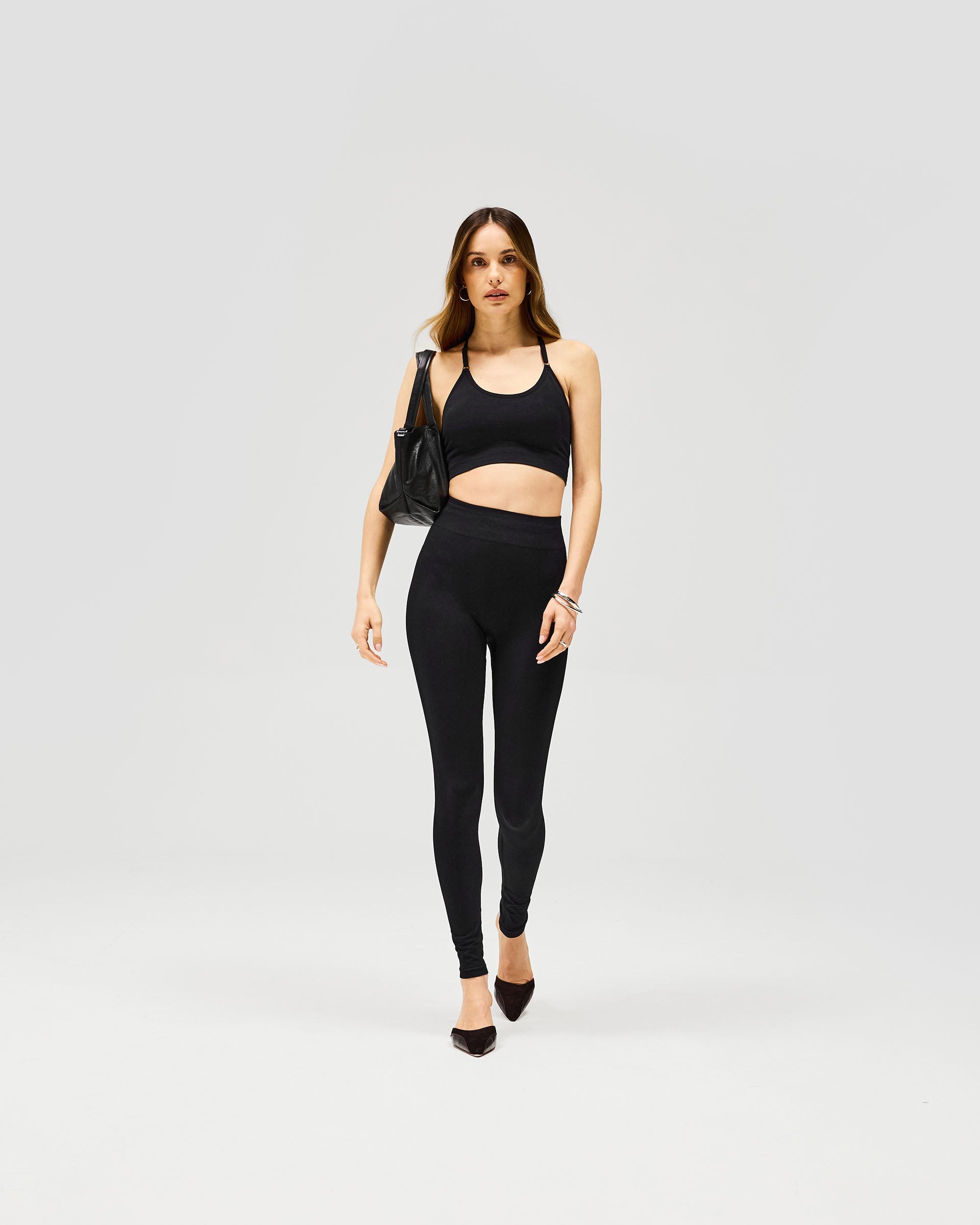 Owners Club Contour Seamless Leggings - Jet Black | High Waist Yoga Pants for Women | Perfect for Workouts, Running & Lounge Wear
