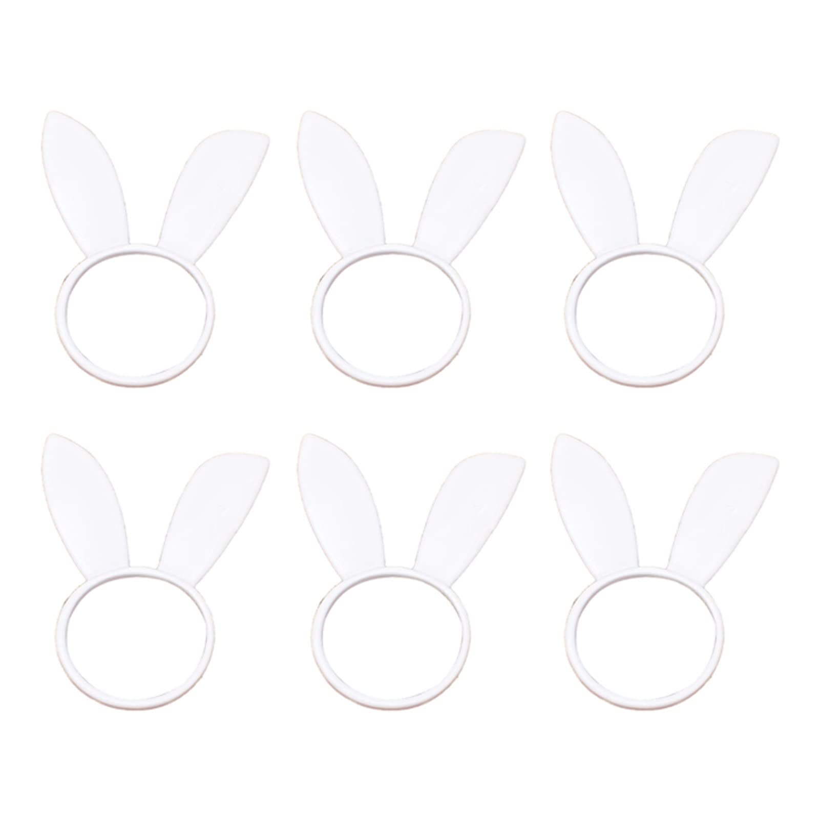 Easter Bunny Napkin Rings Set of 6 - Handmade Wooden Rabbit Ear Napkin Holders for Easter Dinner, Holiday Table Decor, Wedding & Party Decoration - Perfect for Spring Celebrations and Festive Gatherings