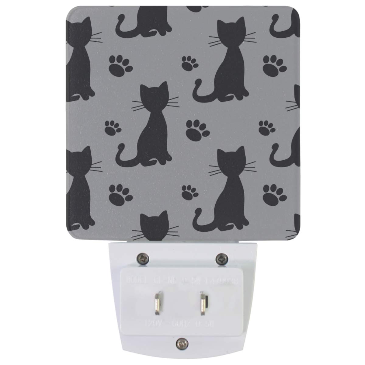 Pfrewn Black Cat Night Light Plug in Set of 2 - Funny Animal LED Night Lights with Auto Dusk-to-Dawn Sensor - Perfect for Bedroom, Bathroom, Kitchen, Hallway & Stairs - Cute Home Decor & Safety Lighting for Kids & Adults