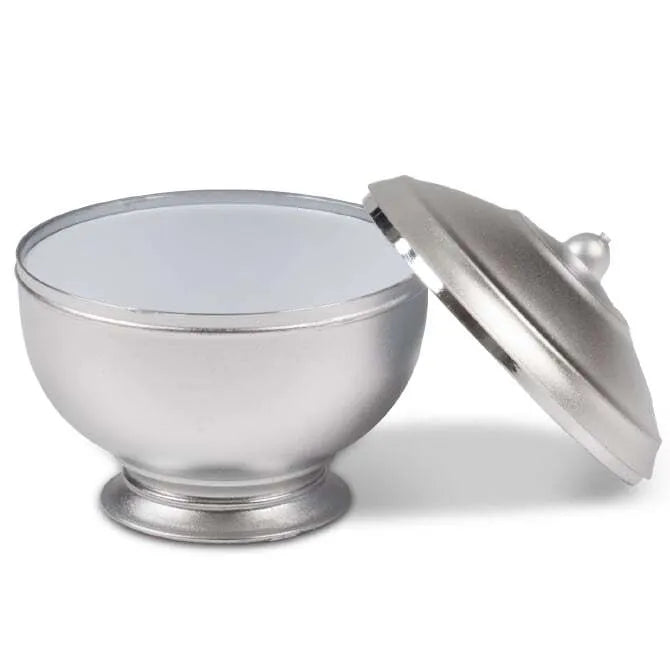 Premium Silver & White Ceramic Espresso Cup with Lid - 1.5 oz (45ml) Coffee Tureen - Perfect for Home Brewing, Coffee Shops & Gifts
