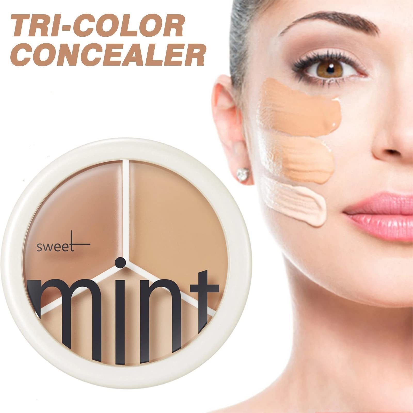 Tri-Color Concealer Palette for Dark Skin - Full Coverage Waterproof Makeup to Cover Spots, Acne & Blemishes | Long Lasting Highlight & Contour | Perfect for Daily Use, Special Occasions & Professional Makeup Looks