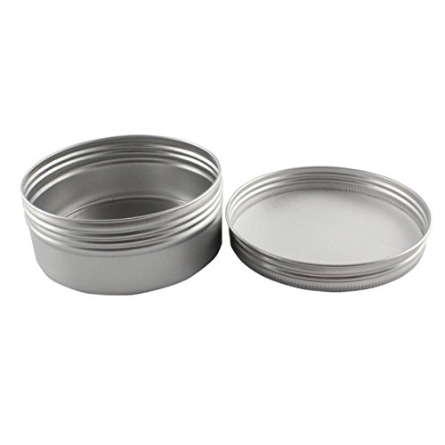HEALLILY 250ml Aluminum Specimen Box with Threaded Travel Bottles - Leak-Proof Cosmetic Container, Empty Cream Jar with Secure Lid for Makeup, Pomade, Skincare - Perfect for Travel, Salon & Home Organization