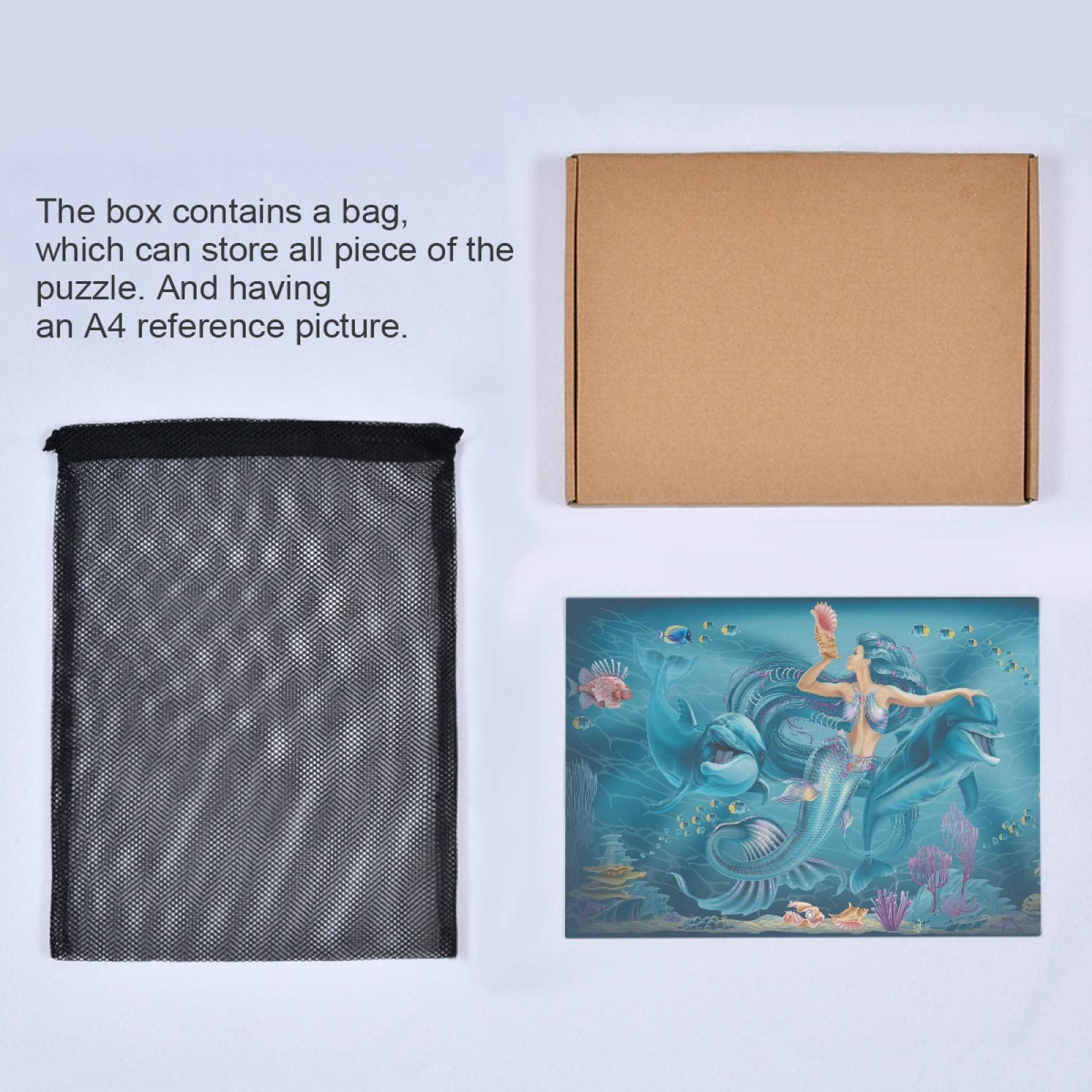 500-Piece Underwater World Jigsaw Puzzle with Mermaids & Dolphins - Fun Challenge Game for Kids & Adults | Colorful Ocean-Themed Puzzle for Family Game Night & Classroom Activities