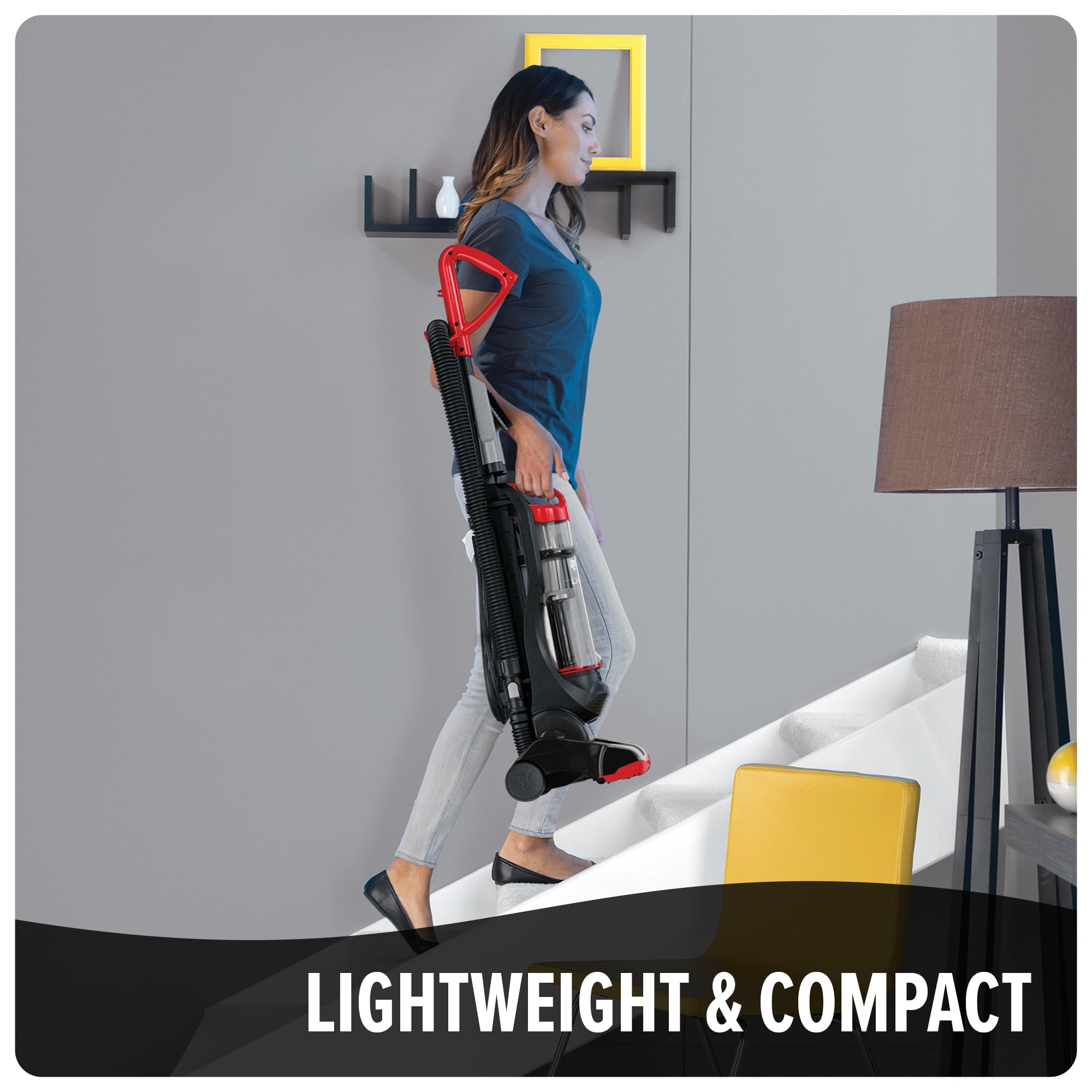 Endura Lite Upright Vacuum Cleaner - Powerful Cordless Stick Vacuum for Hardwood Floors & Carpets | Lightweight & Quiet for Home, Office, Pet Hair Cleaning