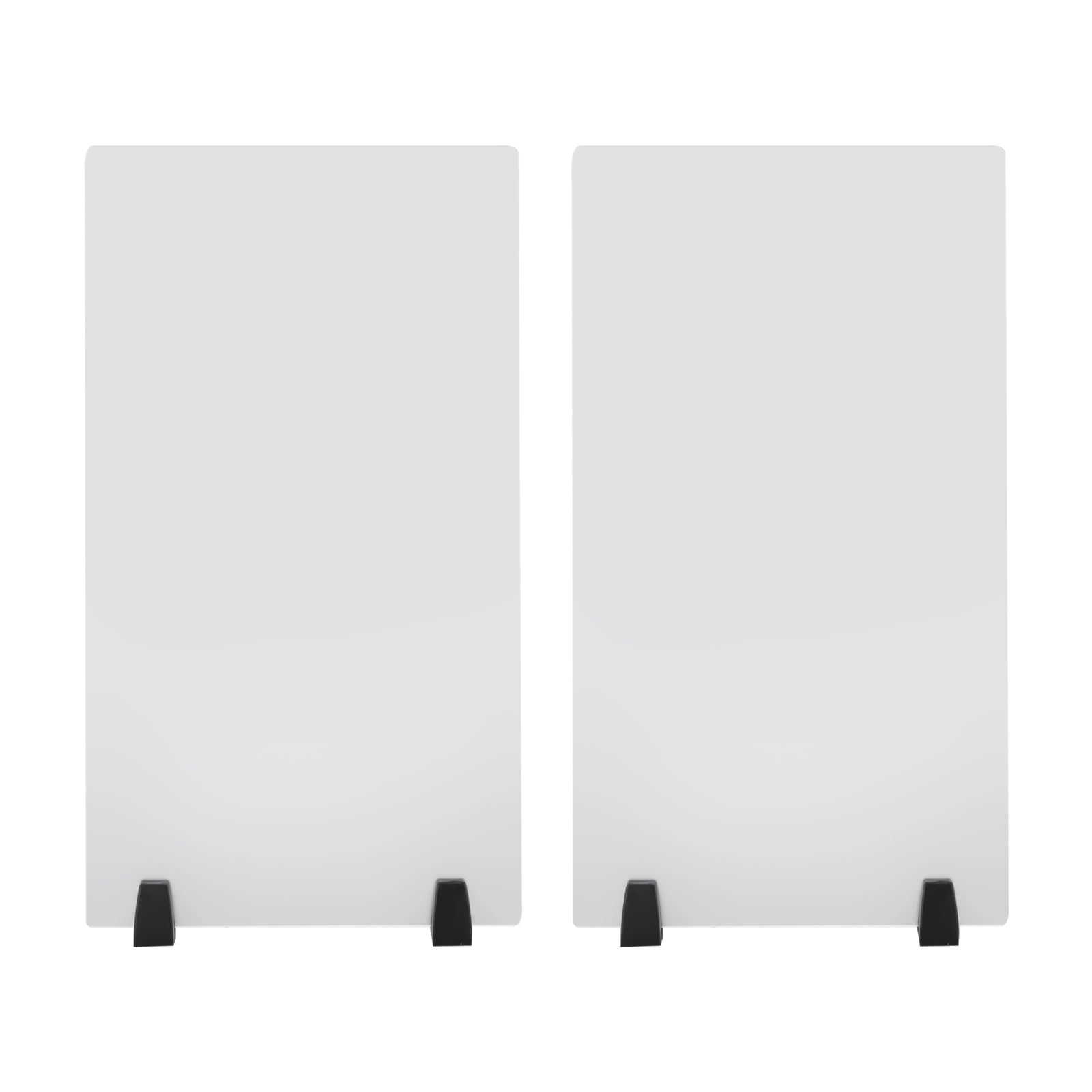 30×18 Inch Dual Frosted Plexiglass Desk Divider - 2 Pack Acrylic Office Privacy Panels with Clamp-on Design for Home, School & Classroom | Teacher Supplies & Workspace Organization Accessories