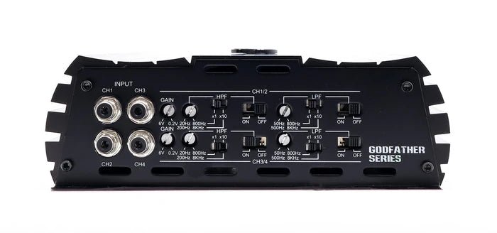American Bass Godfather 500.4D 4-Channel Car Amplifier - High Power Audio System for Cars, Trucks & SUVs | Perfect for Bass Boost & Clear Sound