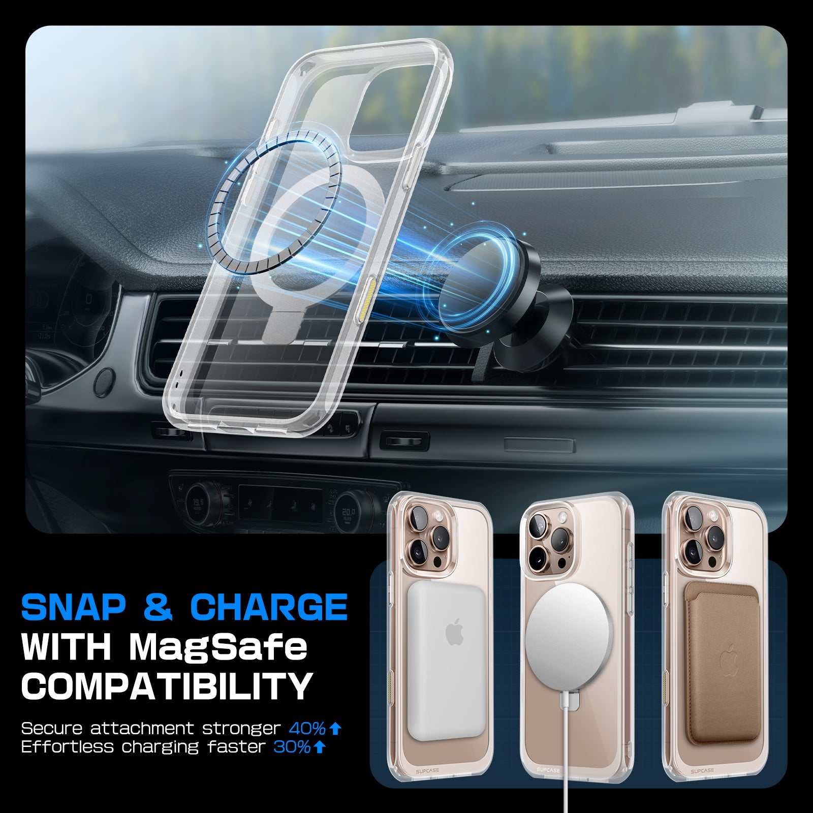 iPhone 16 Pro Max Case - 6.9 Inch Unicorn Beetle MAG Stand Slim Clear Protective Cover with MagSafe & Camera Control Button | Shockproof Drop Protection | Perfect for Work, Travel & Outdoor Activities