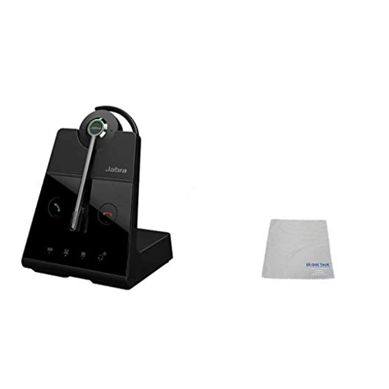 Cisco Compatible Jabra Engage 65 Wireless Headset Bundle - Works with Cisco Deskphones (7925, 7926, 8845, 8851, 8861, 8865, 8945, 9951, 9971), Bluetooth Phones & PC/MAC - Noise Cancelling Convertible Headset for Office, Call Center & Remote Work