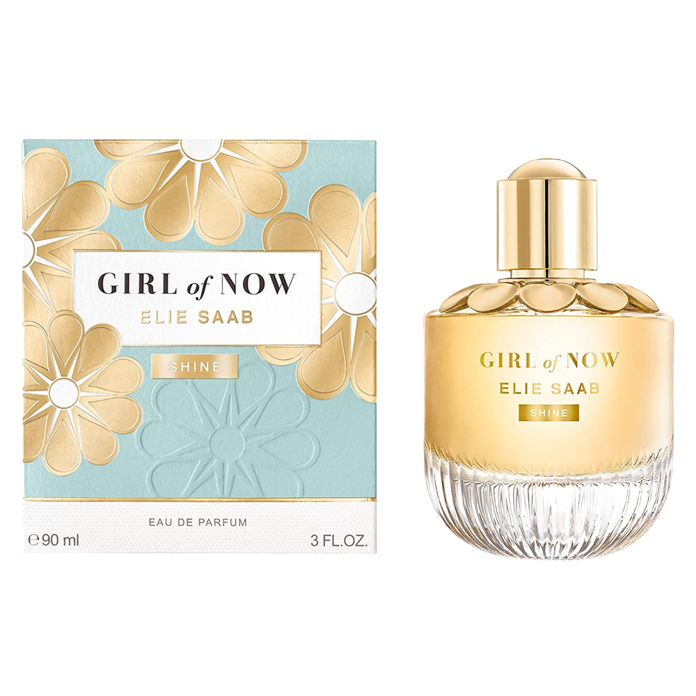 Elie Saab Girl Of Now Shine Eau de Parfum Spray for Women - Floral Fruity Fragrance for Date Night & Special Occasions