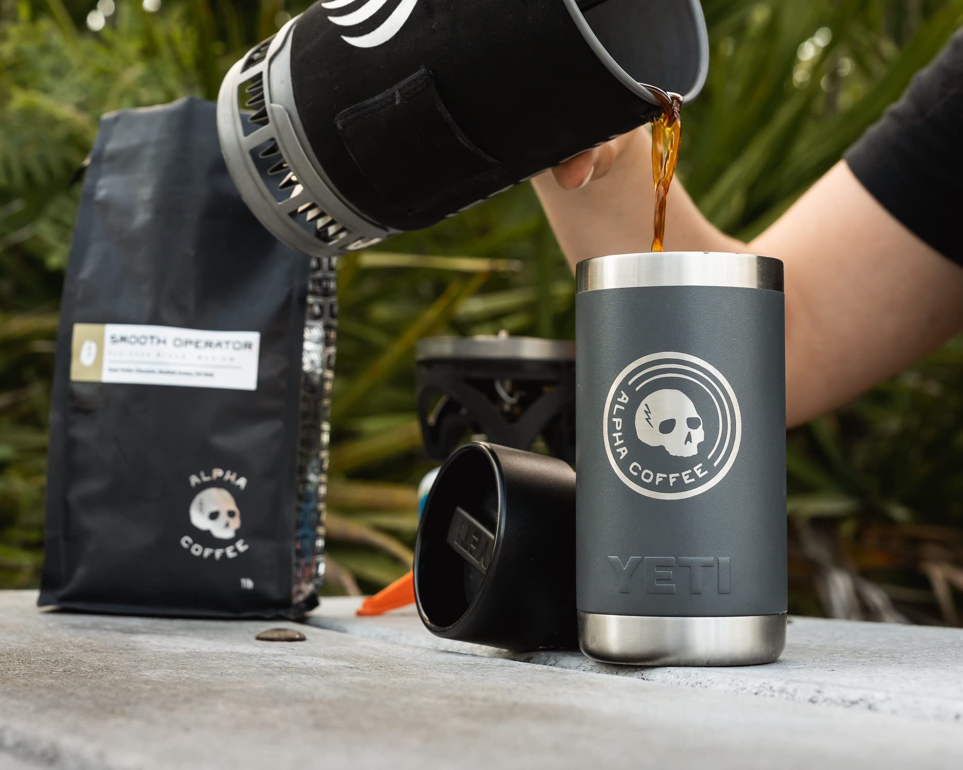 Alpha Coffee - Smooth Operator - 16 oz Premium Espresso Blend | Gourmet Medium Roast Coffee Beans | Veteran Owned Small Batch Roasted | 100% Arabica | Perfect for Home Brewing, Office Use & Gifts