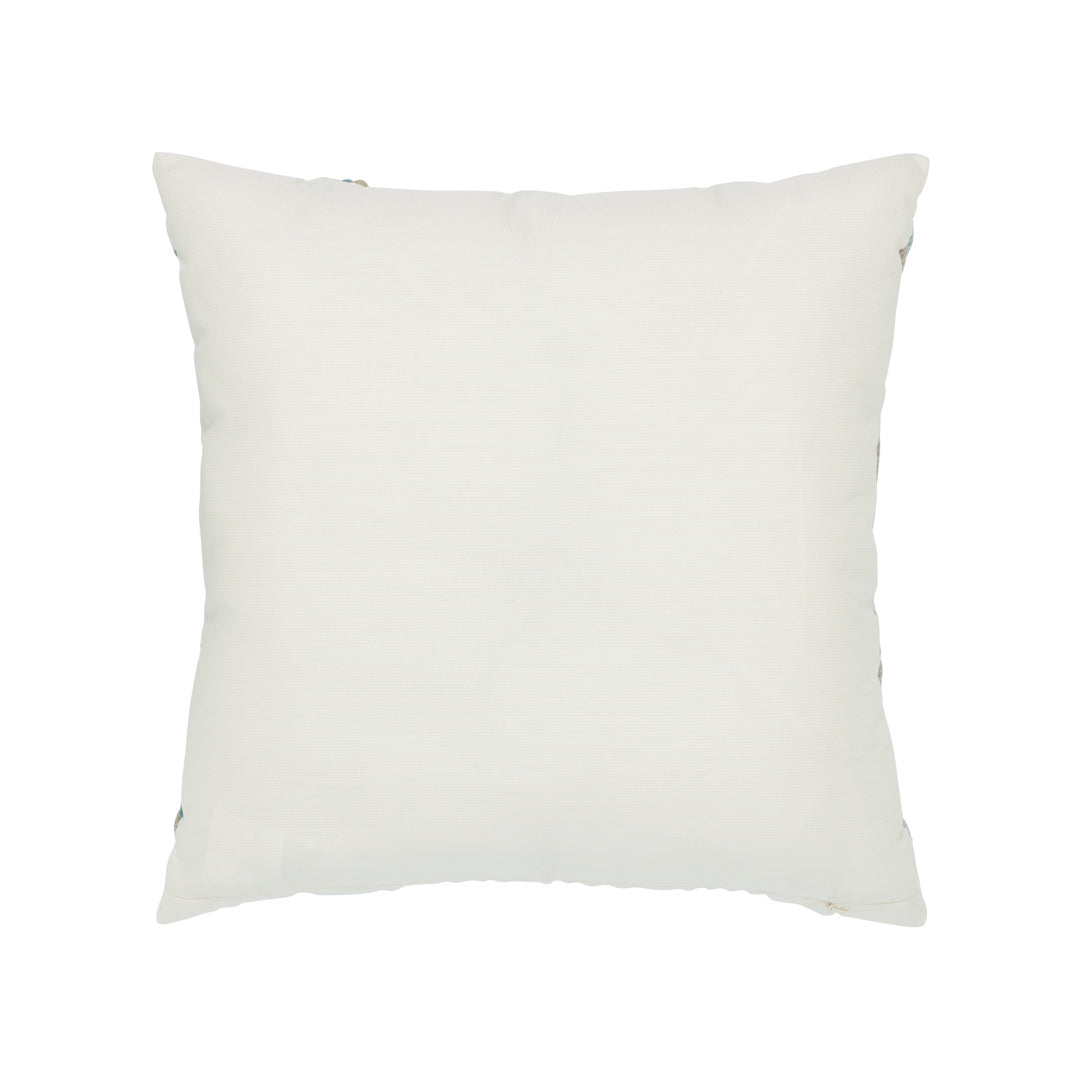 Seascape Rope Decorative Throw Pillow - Square Indoor Outdoor Cushion for Sofa, Patio, Beach & Porch