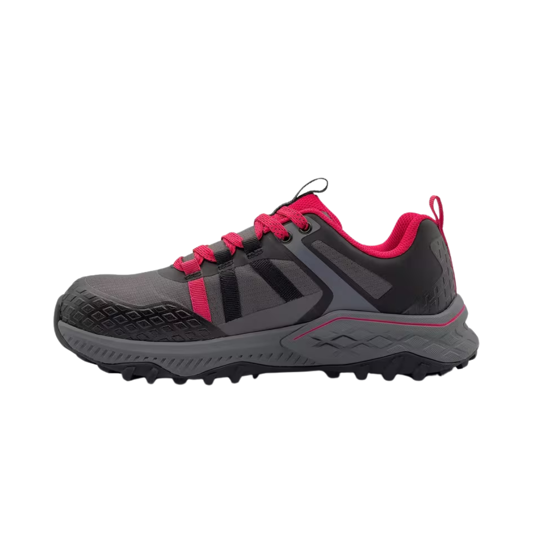 Women's Aero Trail Composite Toe Work Boots - Grey/Magenta (B Width) - Lightweight Safety Shoes for Hiking, Construction & Outdoor Work