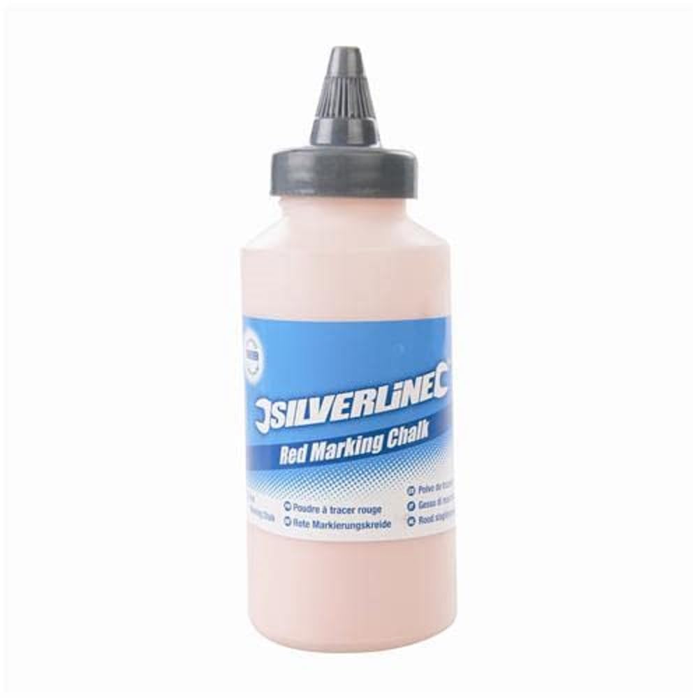 CB63R Red Marking Chalk - High Visibility Construction & Surveying Chalk for Outdoor Use on Concrete, Pavement & Grass