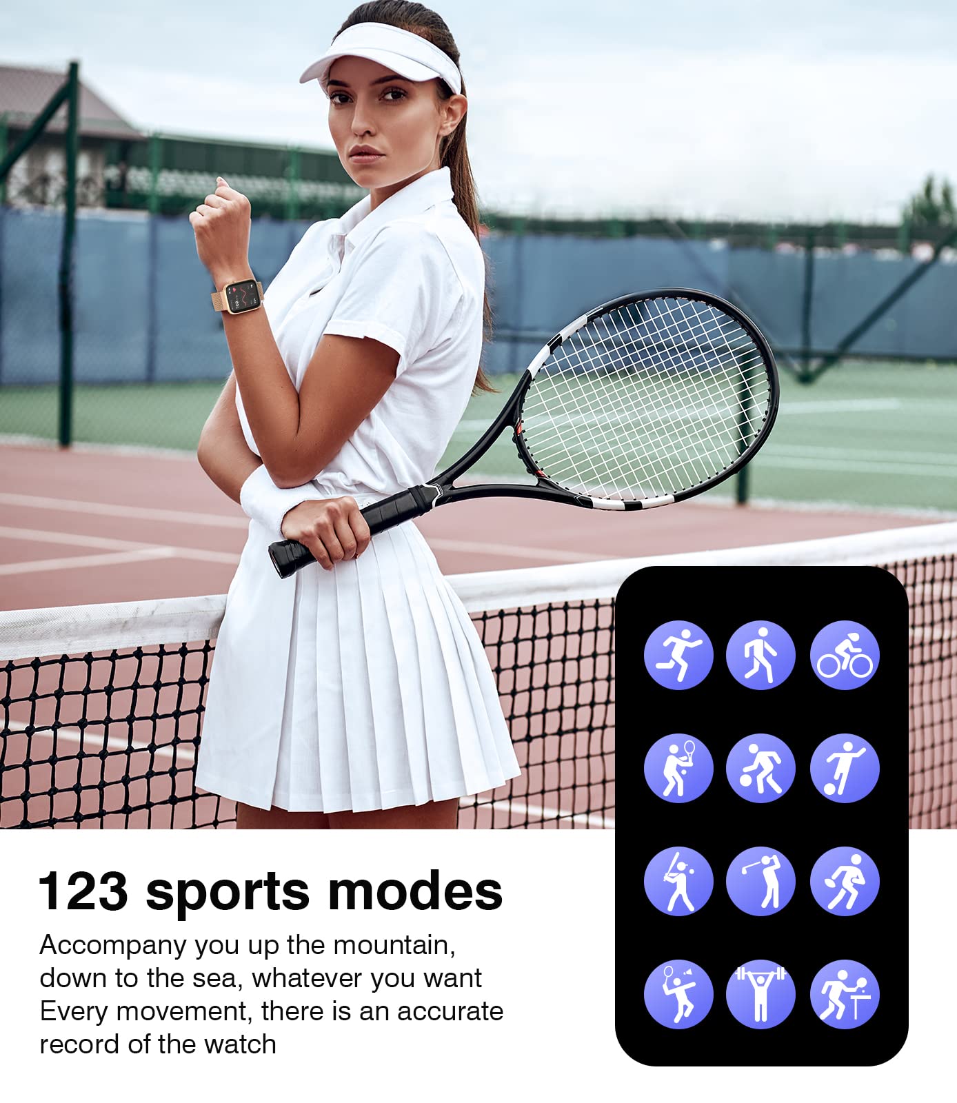 EarlySincere 2023 Women's Smartwatch with Bluetooth Calling, 1.9