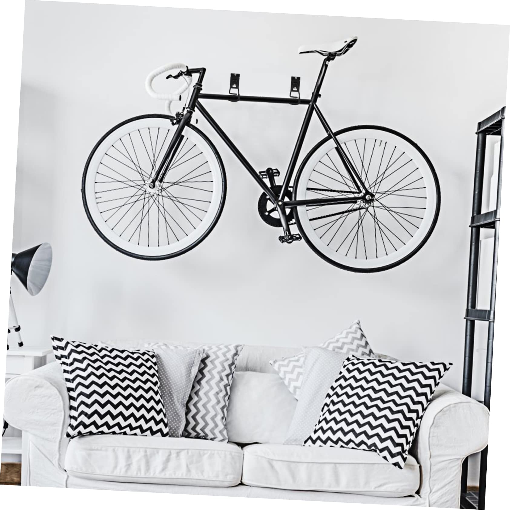 KITANDOVE Heavy Duty Wall Mount Bike Hooks - Garage Storage Rack for Bikes, Sports Equipment & Tools | Space-Saving Organization for Garage, Shed & Home Use