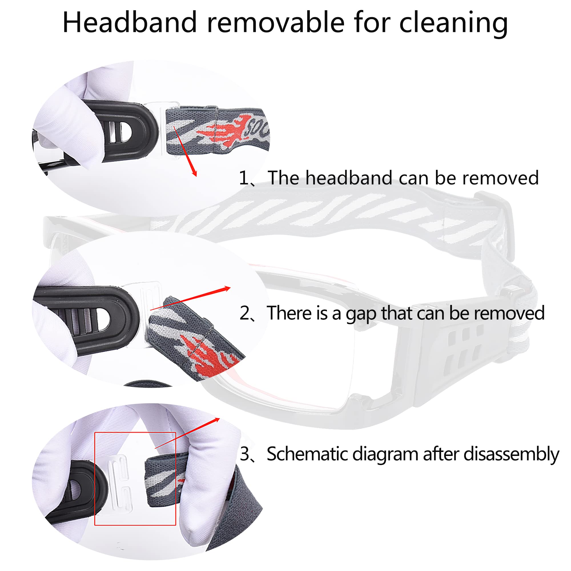 Sports Protective Eyewear Goggles for Basketball, Soccer & Outdoor Activities - Safety Glasses with Replaceable Prescription Lenses - Perfect for Athletes & Active Lifestyles