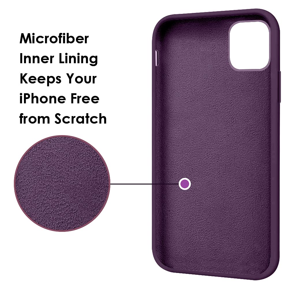 MOCCA iPhone 12 Pro Max Case 6.7 Inch with Ring Kickstand - Shockproof Protective Cover with Soft Microfiber Lining | Anti-Scratch Full Body Protection | Perfect for Work, Travel & Outdoor Activities (Grape)