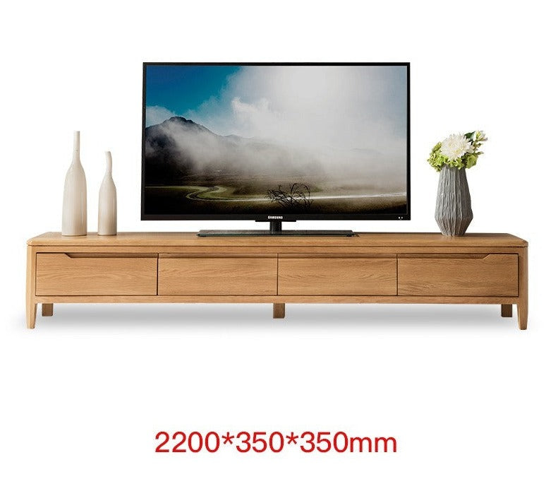GEORGIA Sweden HILTON Solid Wood TV Stand with Storage - Modern Entertainment Center for Living Room, Bedroom & Home Theater