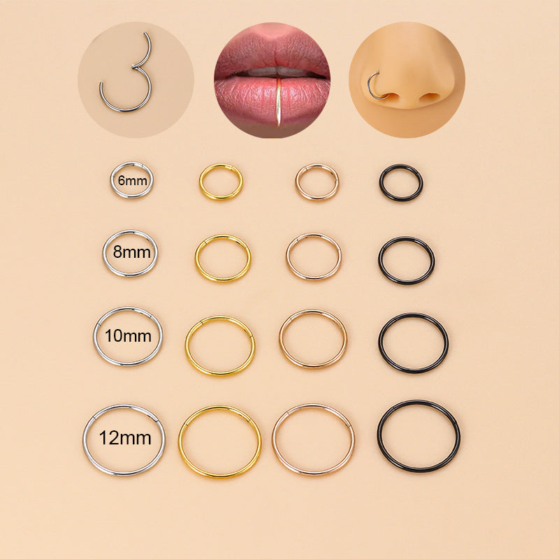 20G Simple Septum Ring Lip Piercing Jewelry - Hypoallergenic Surgical Steel Body Jewelry for Nose & Lip Piercings | Perfect for Everyday Wear, Parties & Self-Expression