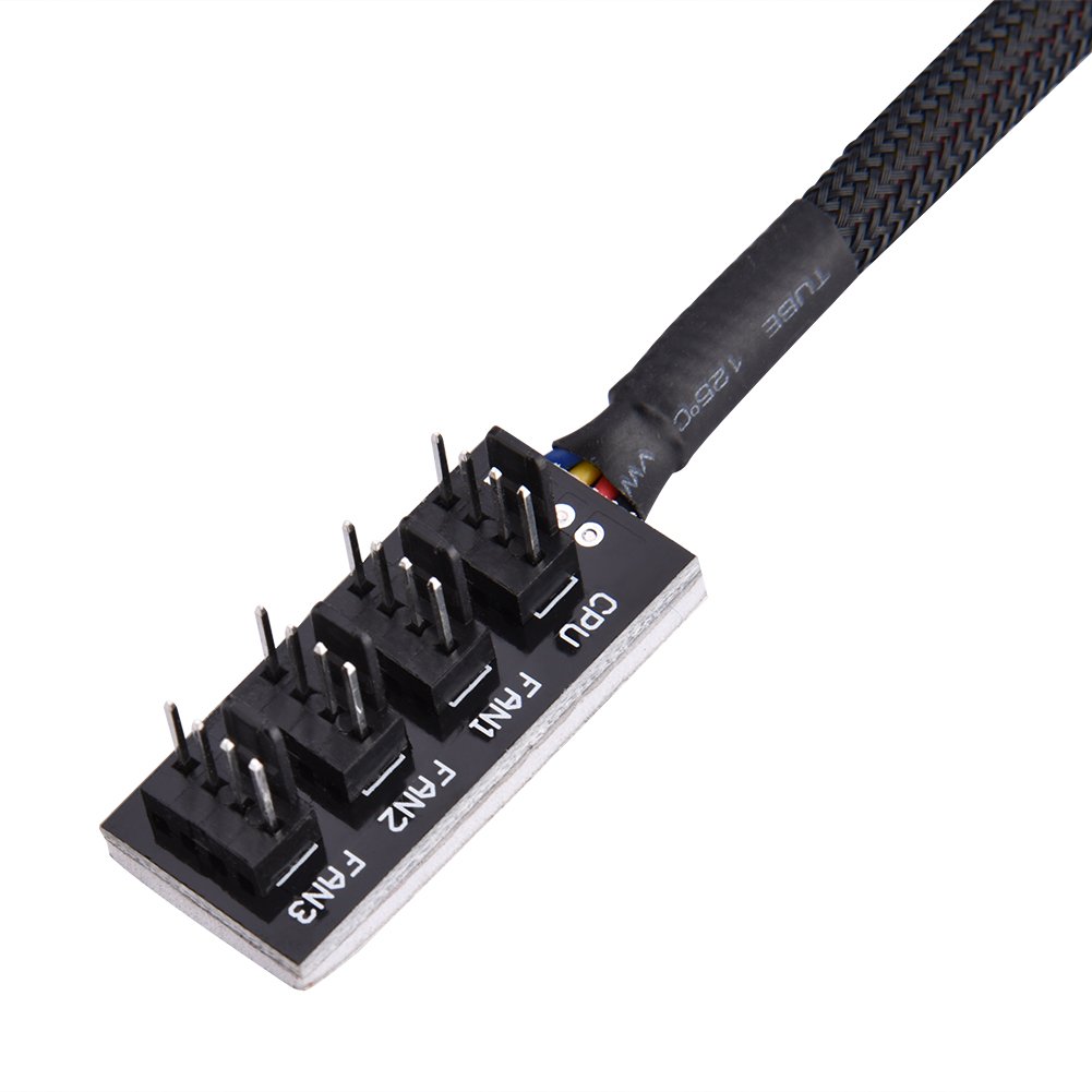 4-Pin PWM Fan Hub - Computer CPU & Case Fan Power Splitter Connector Cable Adapter for PC Cooling System - Perfect for Gaming Rigs, Workstations & Custom PC Builds
