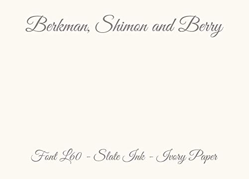 Premium Personalized Flat Note Cards with Raised Ink & Black Border - Set of 25 Cards & Matching Envelopes - Perfect for Weddings, Thank You Notes & Business Correspondence