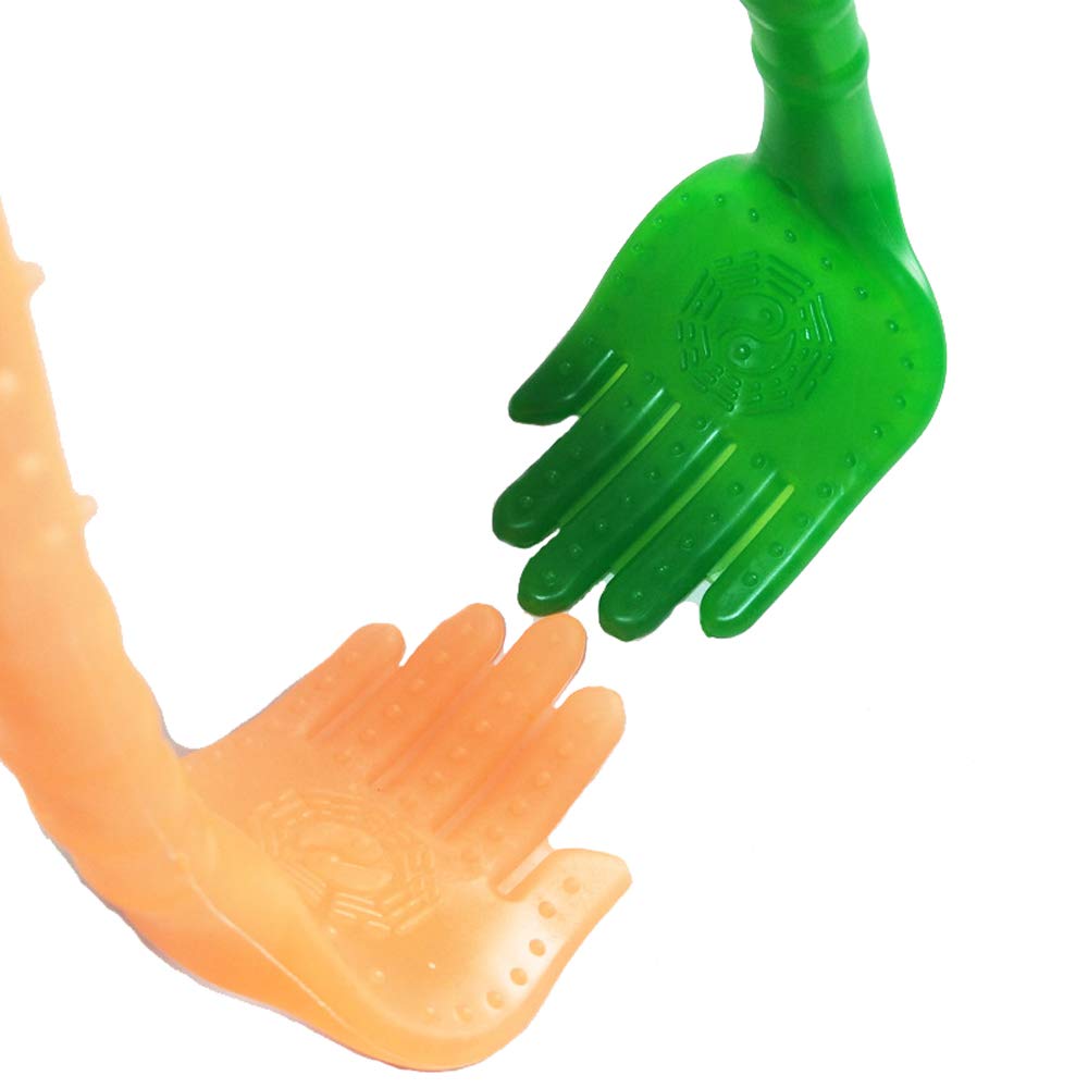 YPY 2 Pack Silicone Body Massager - Back Scratcher & Palm Massage Sticks for Relaxation - Perfect for Arm, Neck, Waist & Leg Pain Relief - Great for Home, Office & Travel Use (Green)