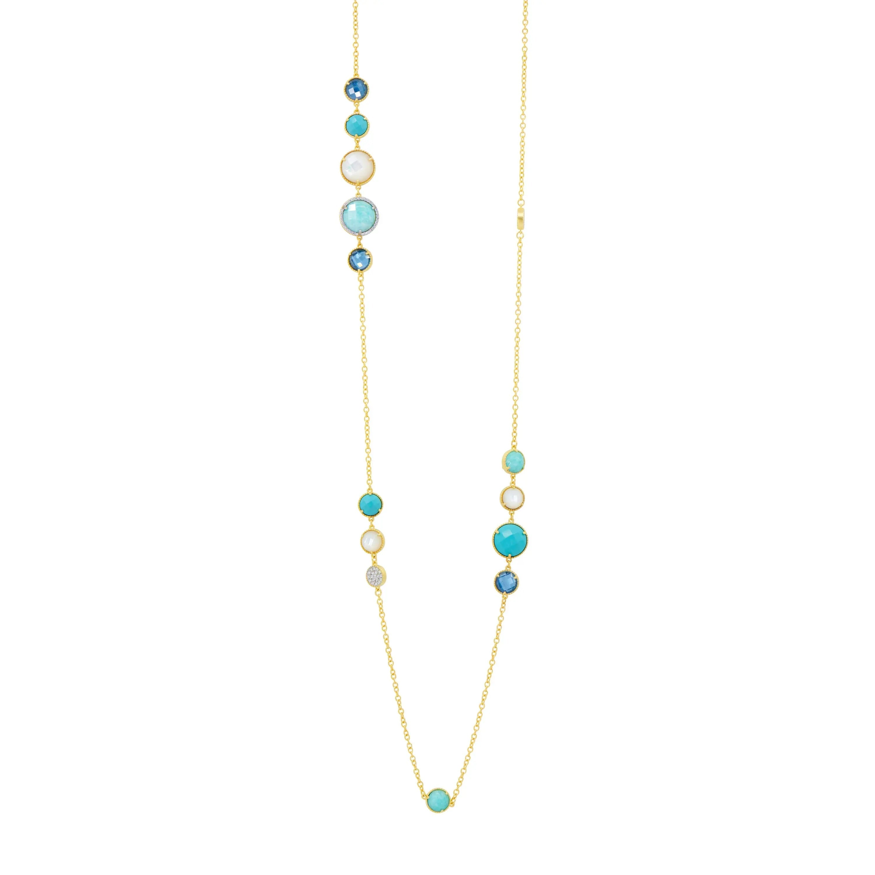 Shades of Hope Long Chain Necklace - Elegant 18K Gold Plated Pendant for Women | Perfect Gift for Birthday, Anniversary & Valentine's Day