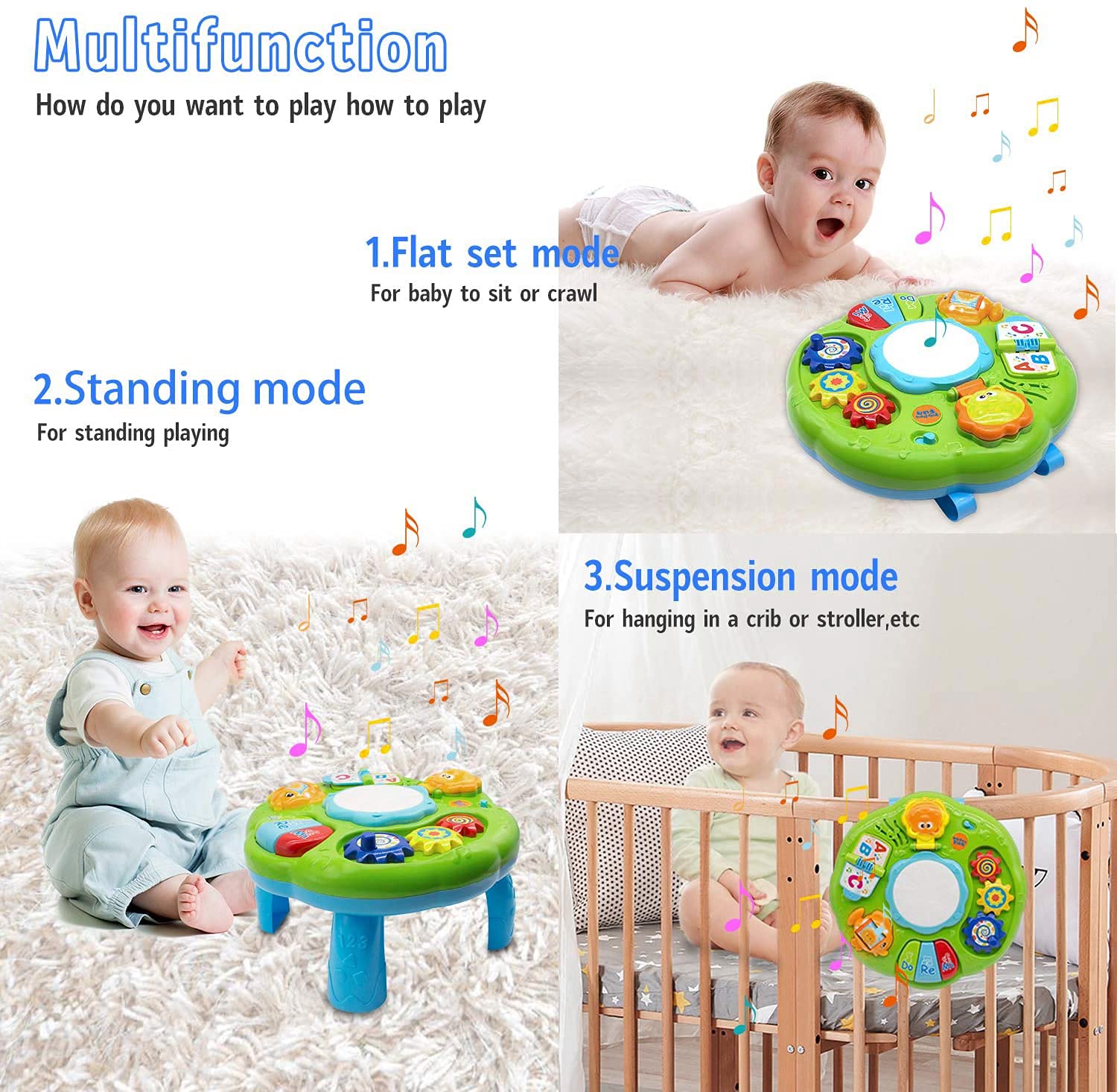 Best Baby Activity Table & Musical Toy for Infants 6-12 Months - Interactive Learning Center for Toddlers 0-18 Months - Educational Toys for Boys & Girls 1-3 Years Old - Perfect for Playtime, Early Development & Sensory Stimulation