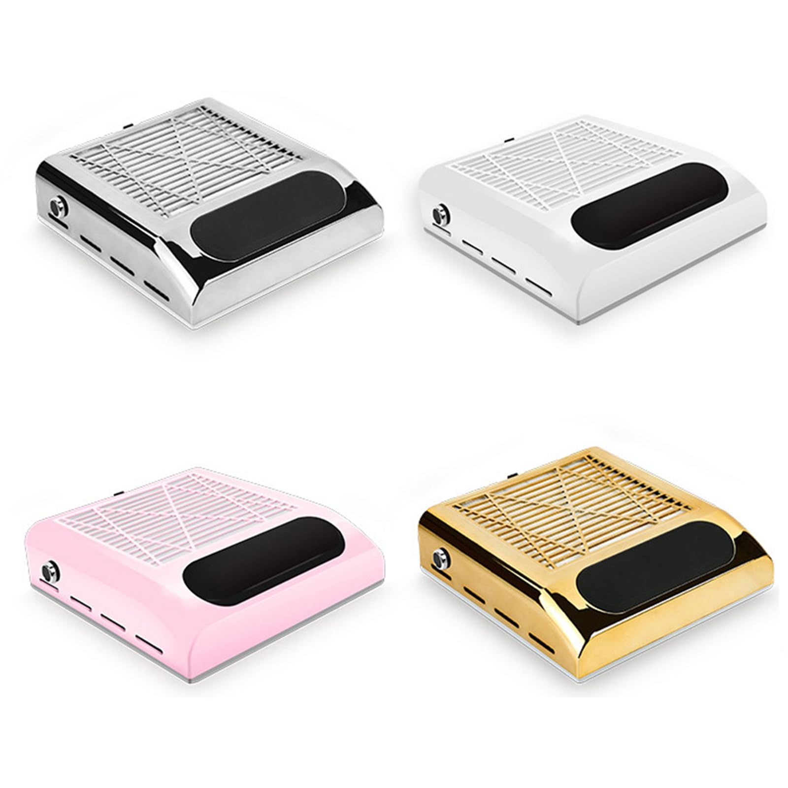 ANMECS 80W Professional Nail Dust Vacuum Cleaner with Adjustable Speed - Manicure Pedicure Dust Collector for Nail Salons & Home Use - Includes Hand Rest Pad (Gold) - Perfect for Nail Technicians & DIY Nail Care