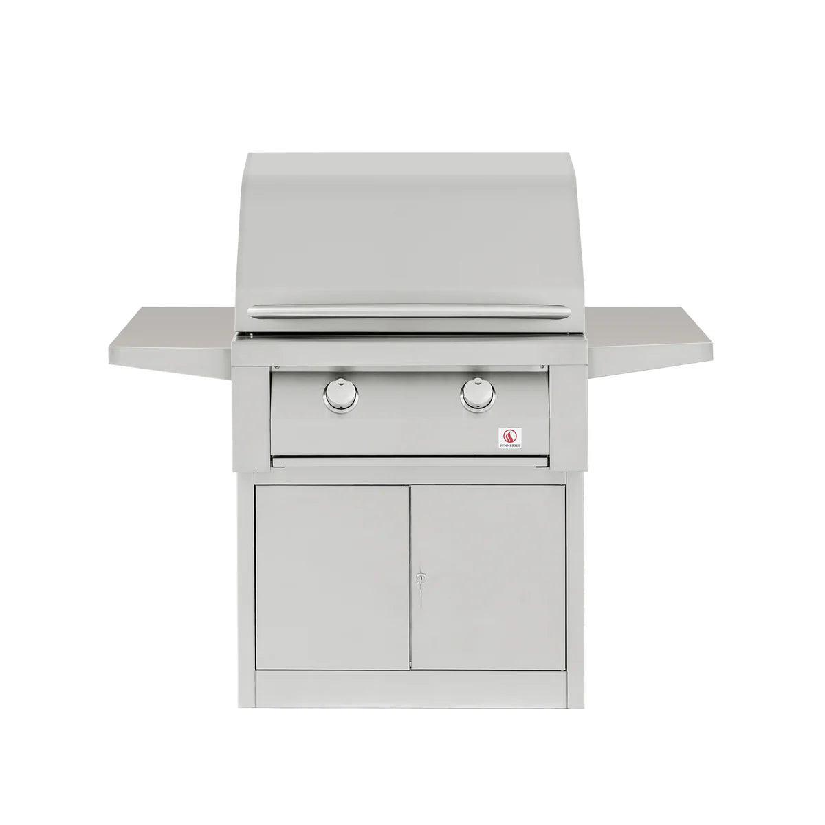 Summerset Resort 30 Inch 2 Burner Outdoor Gas Grill with Pedestal Stand - Perfect for Backyard BBQs, Patio Cooking & Camping Trips