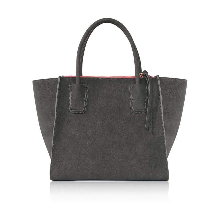 Stylish Demi Vegan Leather Winged Tote Bag for Women - Trendy Grey Handbag | Perfect for Work, Travel & Everyday Use