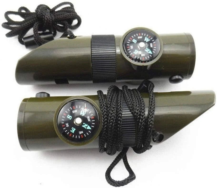 Best Survival Whistle with Compass - Emergency Outdoor Gear for Hiking, Camping & Adventure - Loud Safety Signal & Navigation Tool