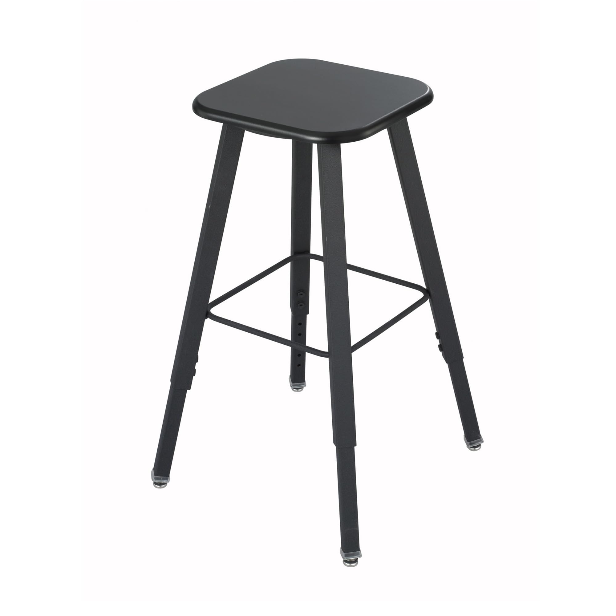 Safco Products 1205BL Alphabetter® Adjustable Stool for Stand-Up Desks - Black Frame & Seat - Ergonomic Classroom & Homeschool Chair for Kids - Perfect for Study, Reading & Computer Work