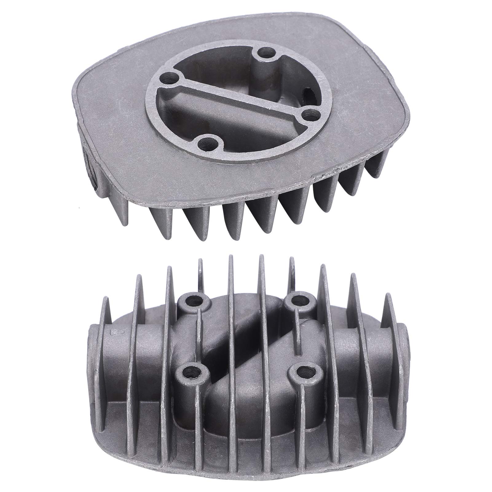 Dual Cylinder Head for Air Compressor - High Performance Pneumatic Collet Hardware Tool | Industrial Air Compressor Replacement Part | Perfect for Workshop Repairs & Industrial Maintenance