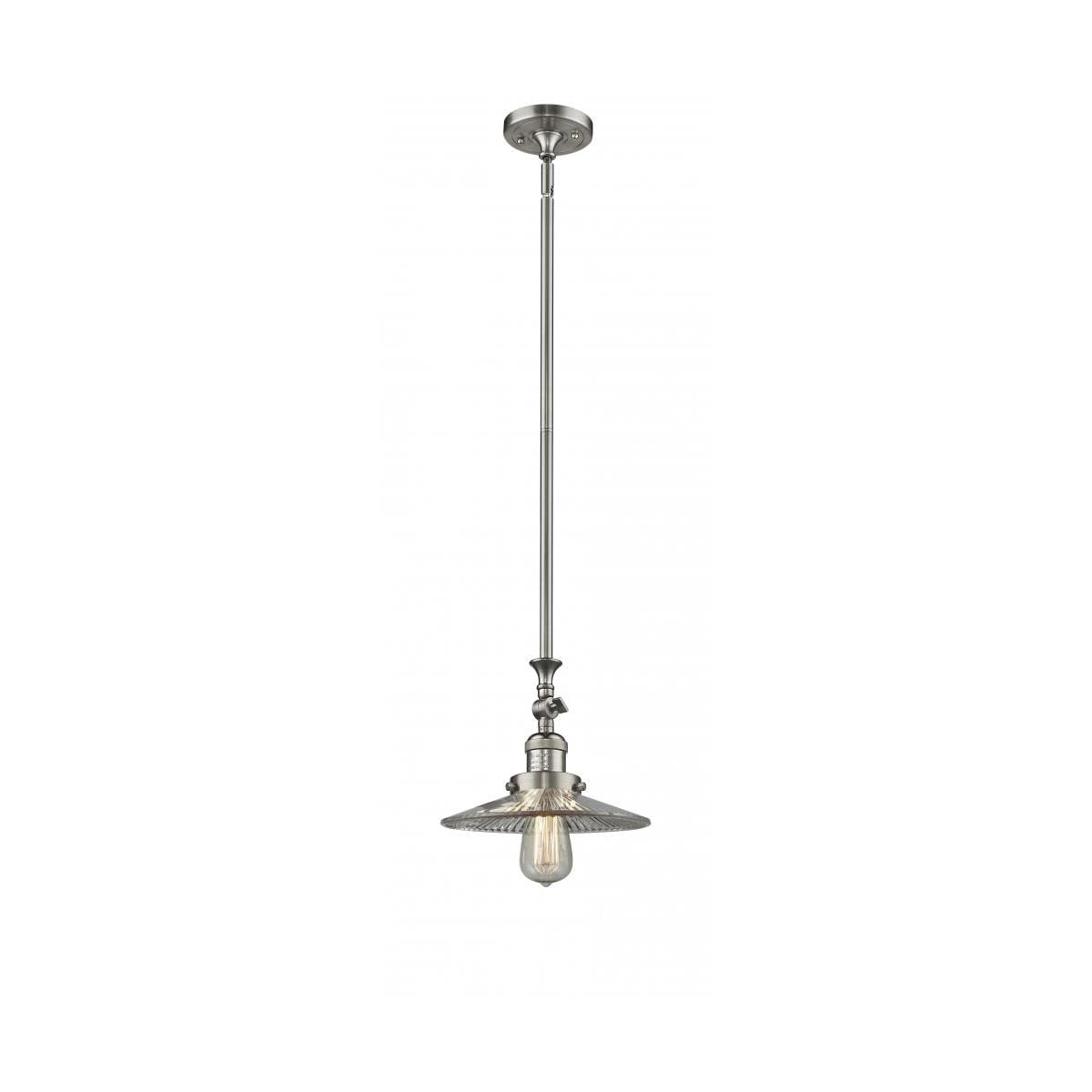 Vintage Dimmable LED Mini Pendant Light - Brushed Satin Nickel Finish, Energy Efficient Hanging Fixture for Kitchen Island, Dining Room or Bar Counter Lighting