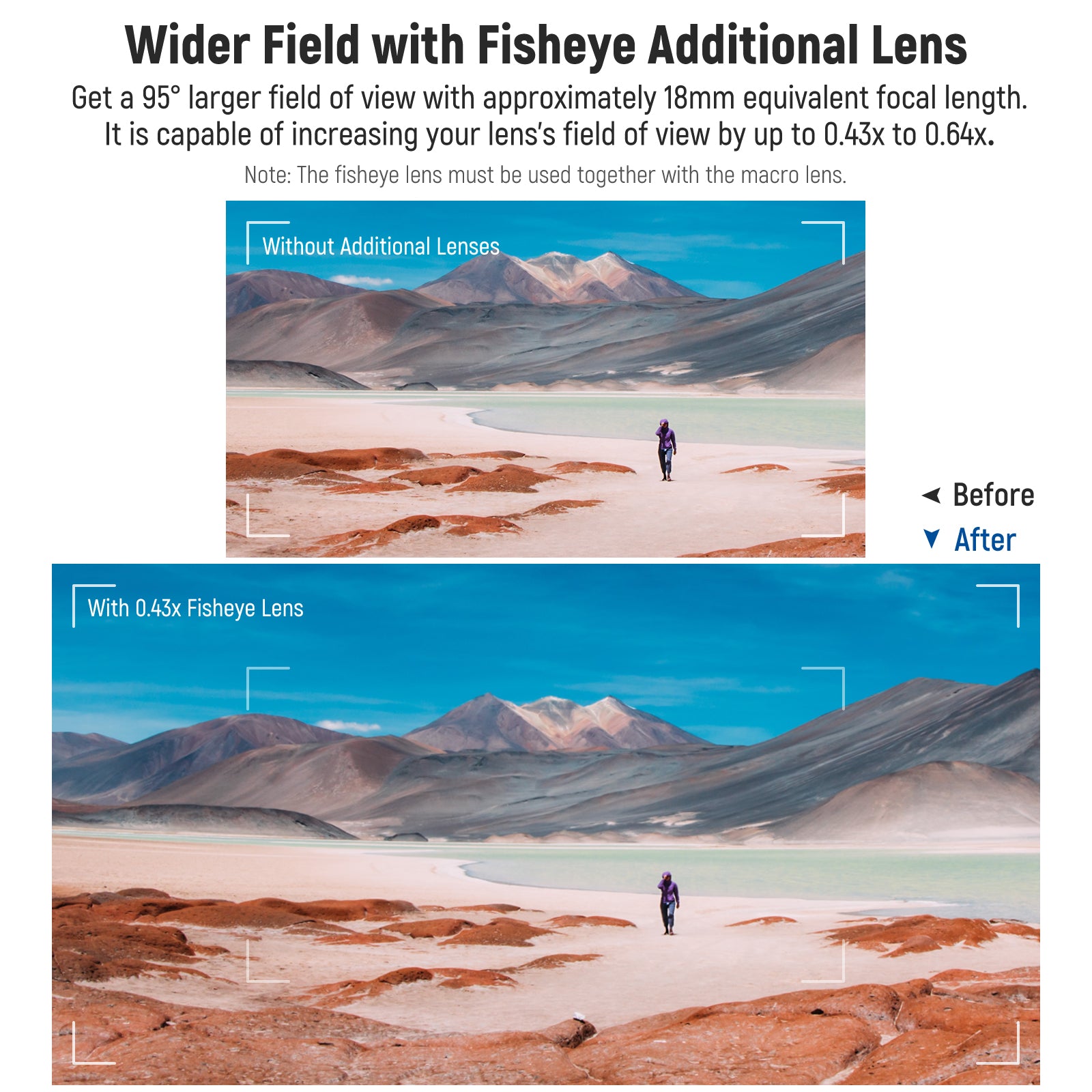 NEEWER LS 46 49mm 0.43x Fisheye & 1.4x Macro Lens for Fujifilm X100 Series Cameras - Wide Angle & Close-Up Photography for Travel, Vlogging, and Creative Shots