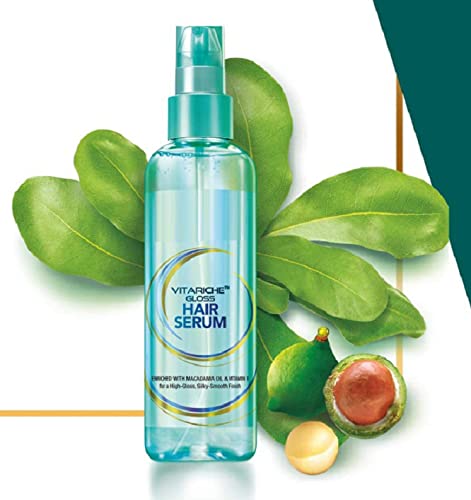 Vitariche Gloss Hair Serum for Women - Shine & Smooth Hair Treatment with Natural Oils | Perfect for Daily Styling, Frizz Control & Damaged Hair Repair