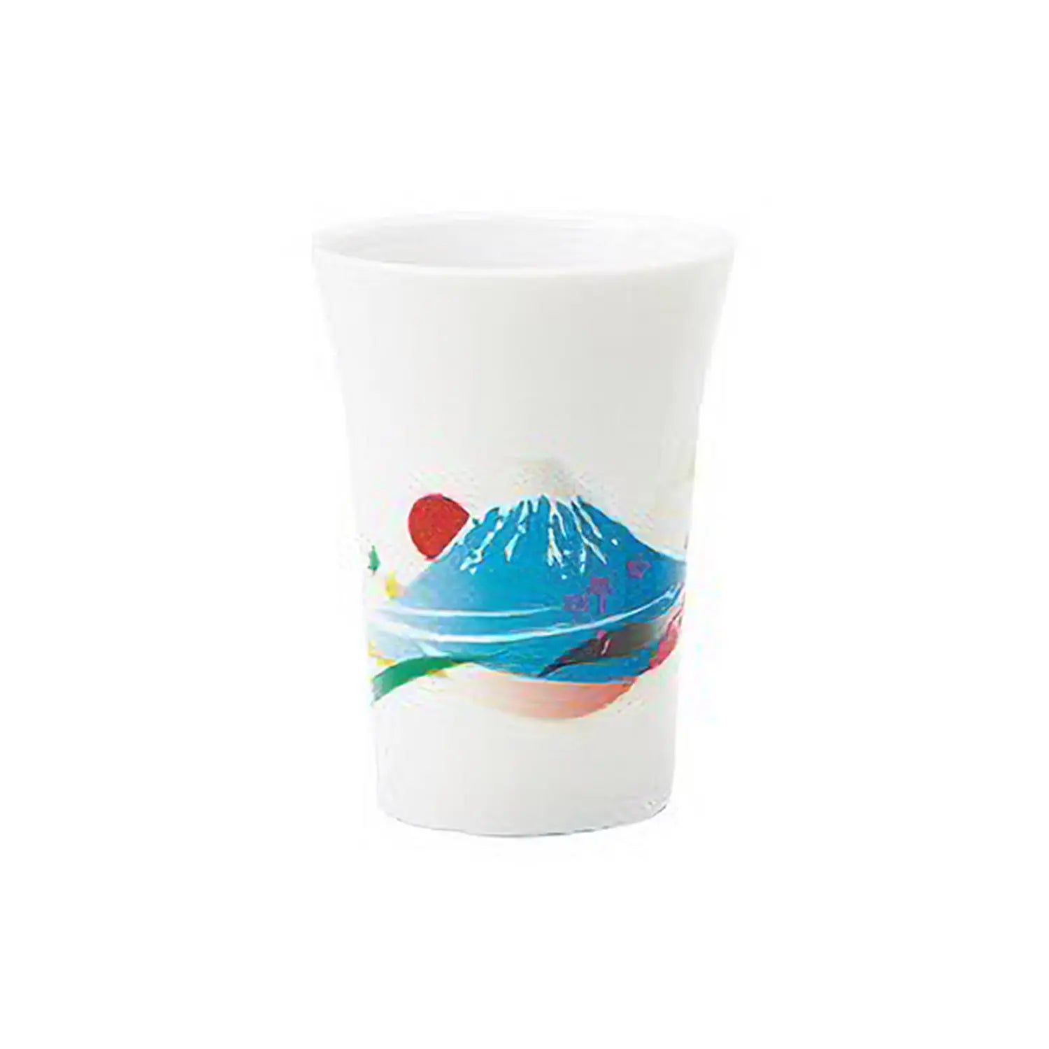 Heat Sensitive Color Changing Ceramic Mug with Mt. Fuji Design - Perfect for Coffee, Tea & Hot Drinks - Fun Gift for Home & Office Use