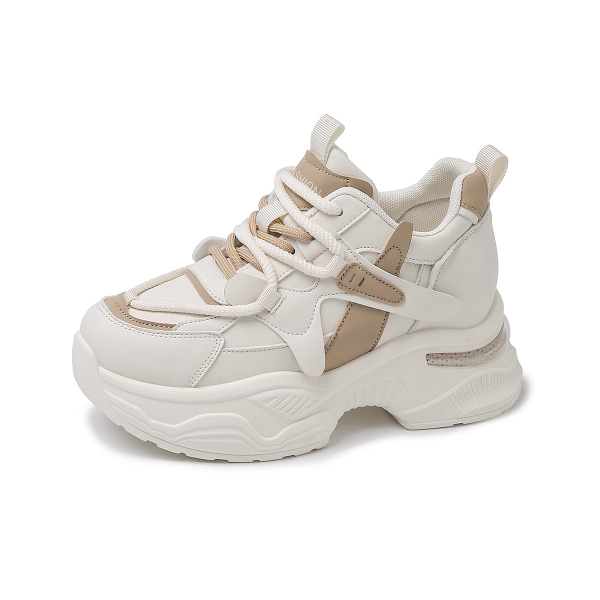 Women's Chunky Platform Sneakers 2024 | Trendy Dad Shoes for Women | Comfortable Leather Casual Sneakers – Perfect for Walking, Running Errands & Street Style Outfits