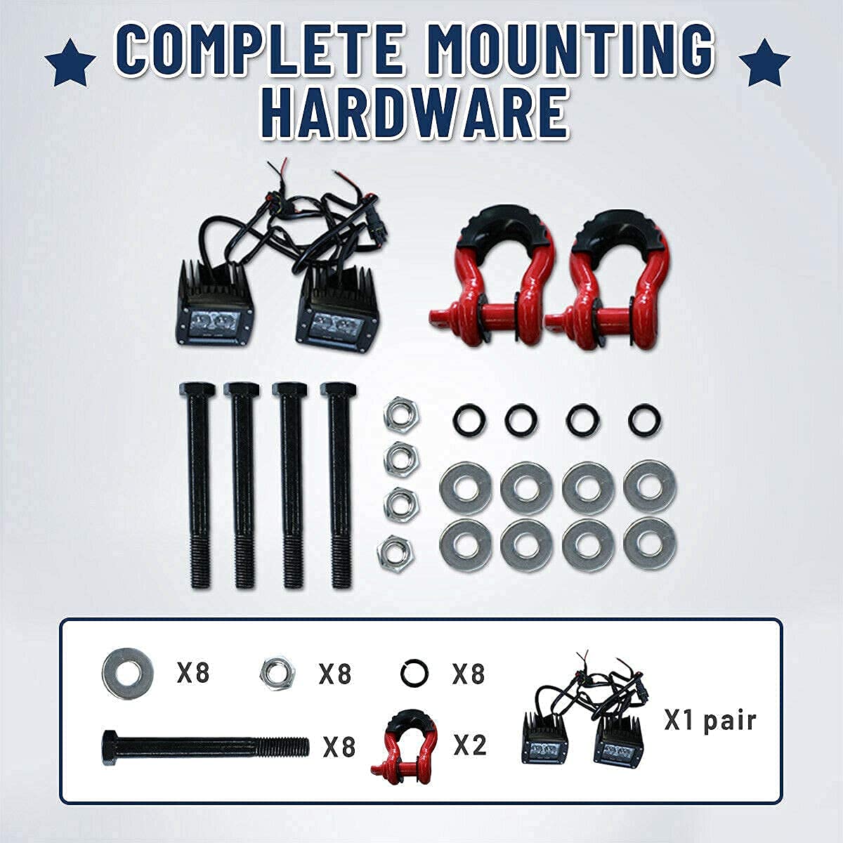 NIXON OFFROAD Front Bumper Replacement for 2007-2017 Jeep Wrangler JK JKU with Fog Light Mounts - Heavy Duty Steel Off-Road Bumper for Enhanced Protection & Style (Perfect for Trail Riding & Off-Road Adventures)