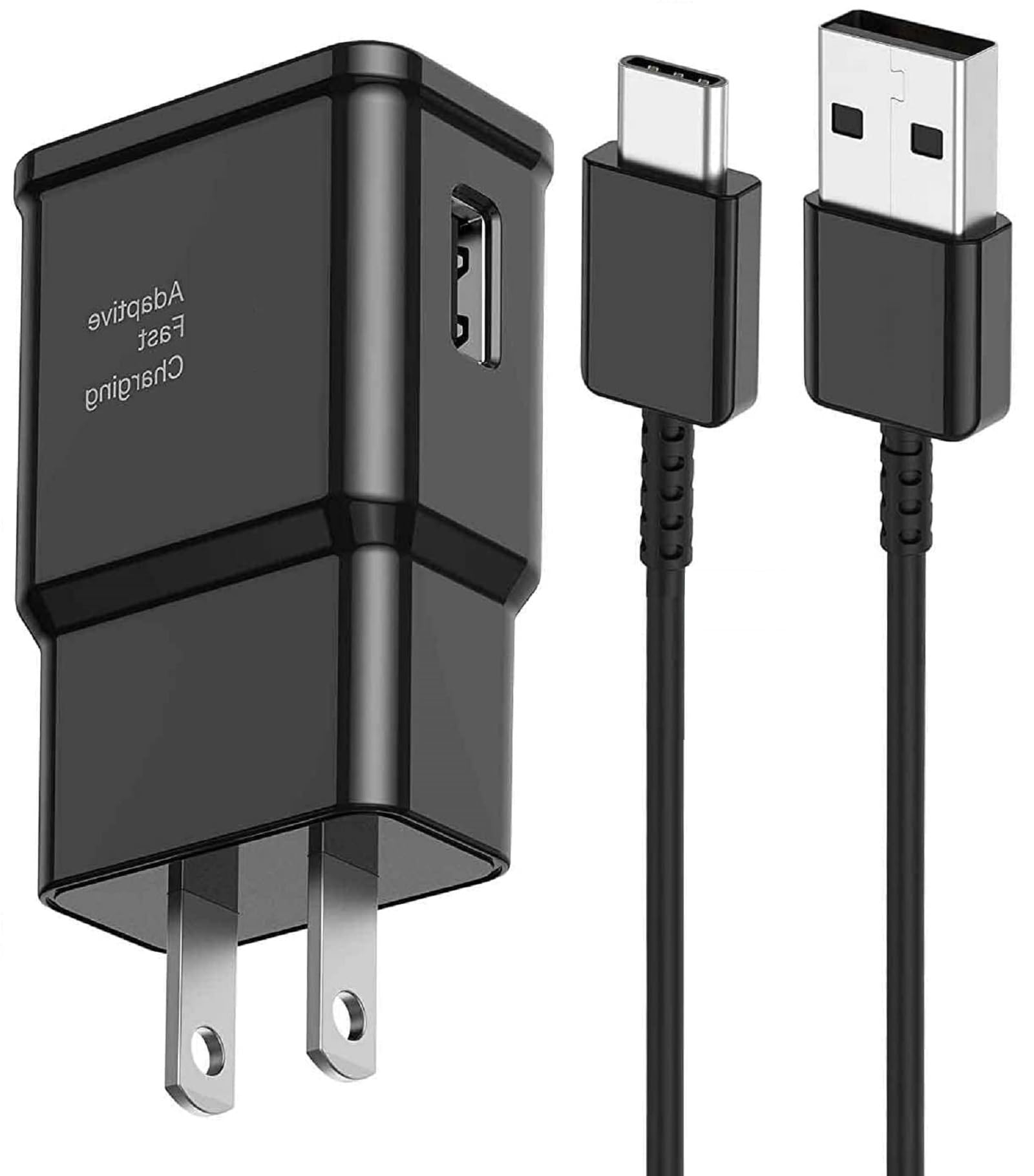 Fast Charging USB-C Cable & Wall Charger Block 6FT - Compatible with Samsung Galaxy S10/S20/S21/S22/S23/S24/S25/Plus/Ultra/FE & Note 10/20 - A15 A16 A55 A25 A35 A05 C55 Type C Charger - Perfect for Home, Office & Travel Charging Needs