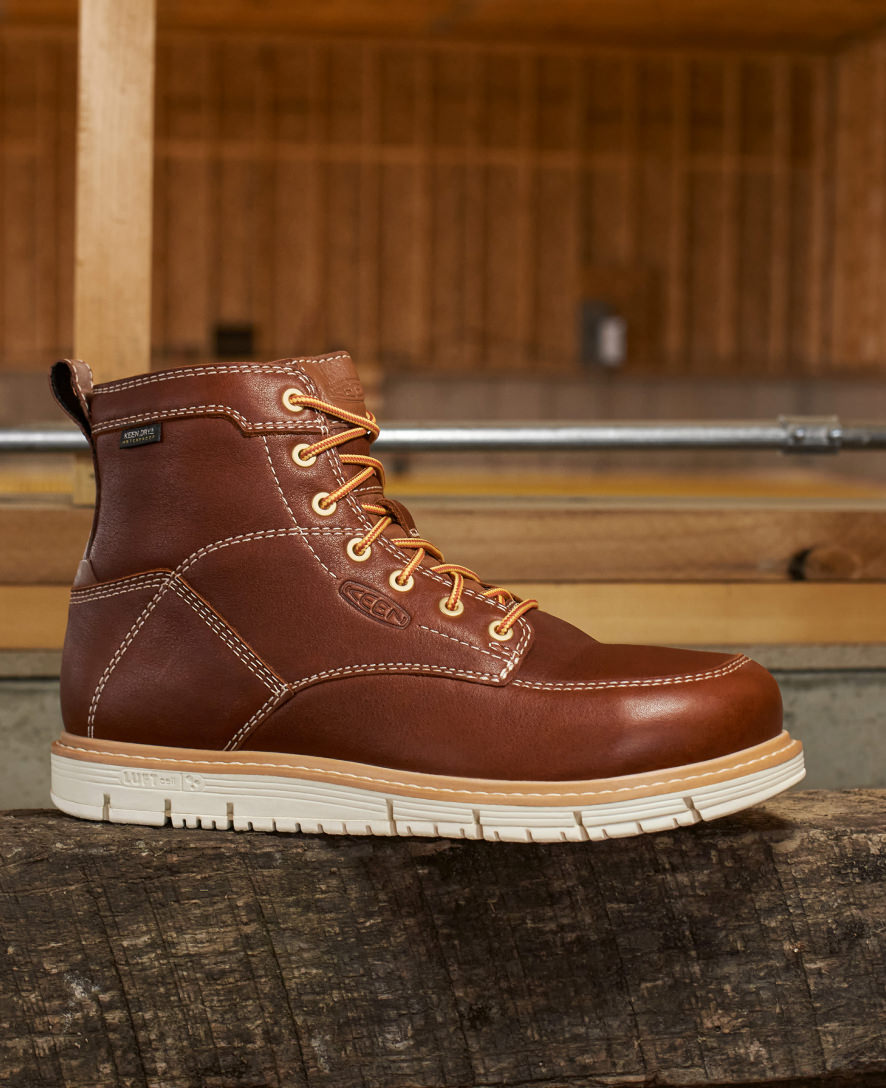 **Men's San Jose 6 Waterproof Soft Toe Work Boots - Cascade Brown | Durable & Comfortable for Construction, Hiking & Outdoor Work**