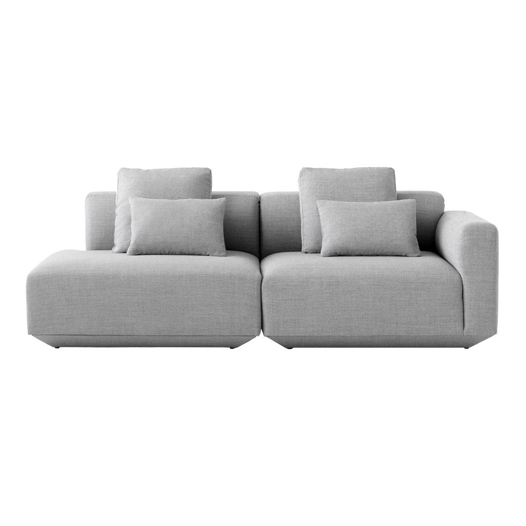 Develius Models G & H 2-Seater Sofa with Open End - Modern Living Room Furniture for Small Spaces, Apartments, and Cozy Home Decor