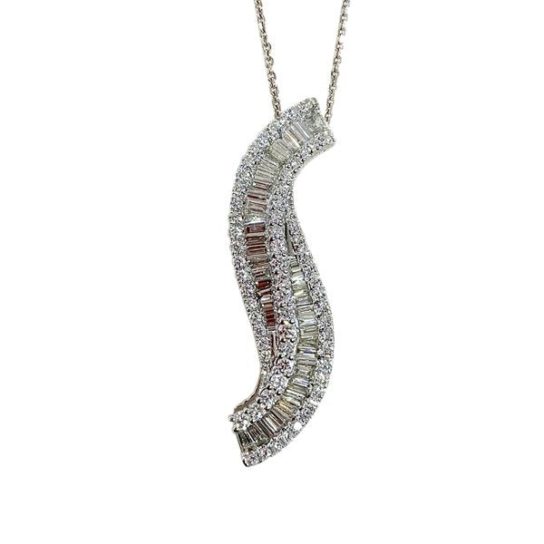 14K White Gold Diamond Pendant Necklace for Women - Elegant Solitaire Diamond Jewelry Gift for Anniversary, Birthday & Valentine's Day