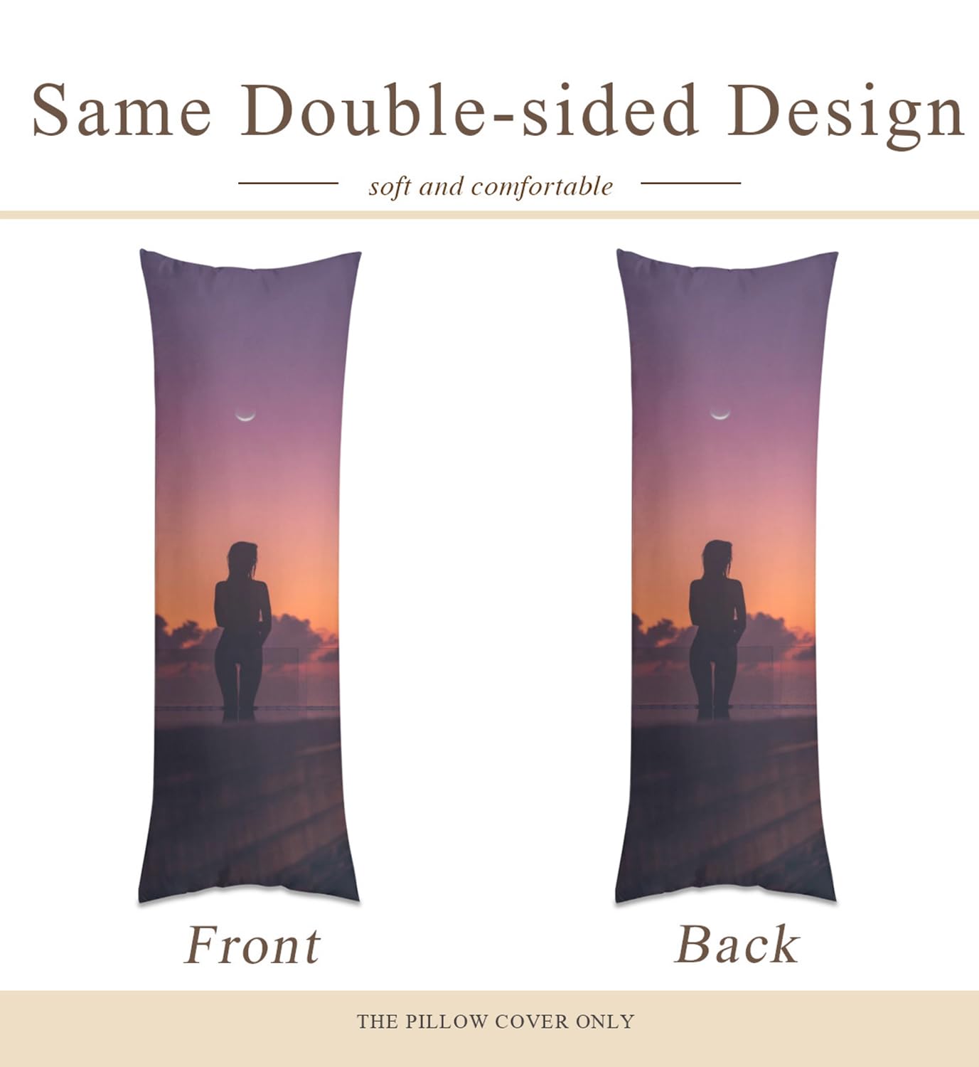 Custom Anime Body Pillow Cover 20x54 Inches - Personalized Photo & Text Printing - Soft Removable Pillowcase for Home Decor, Cosplay & Gift Giving