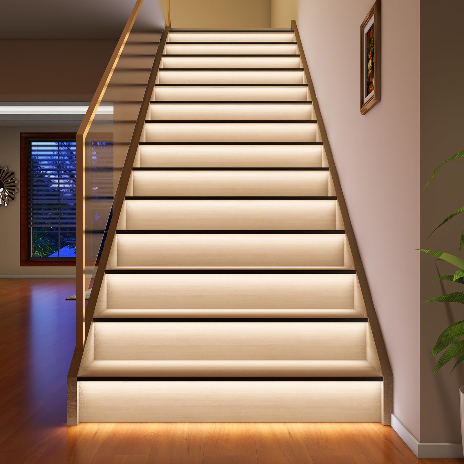 Smart Indoor Stair Lights with Motion Sensor - 16 Steps 40